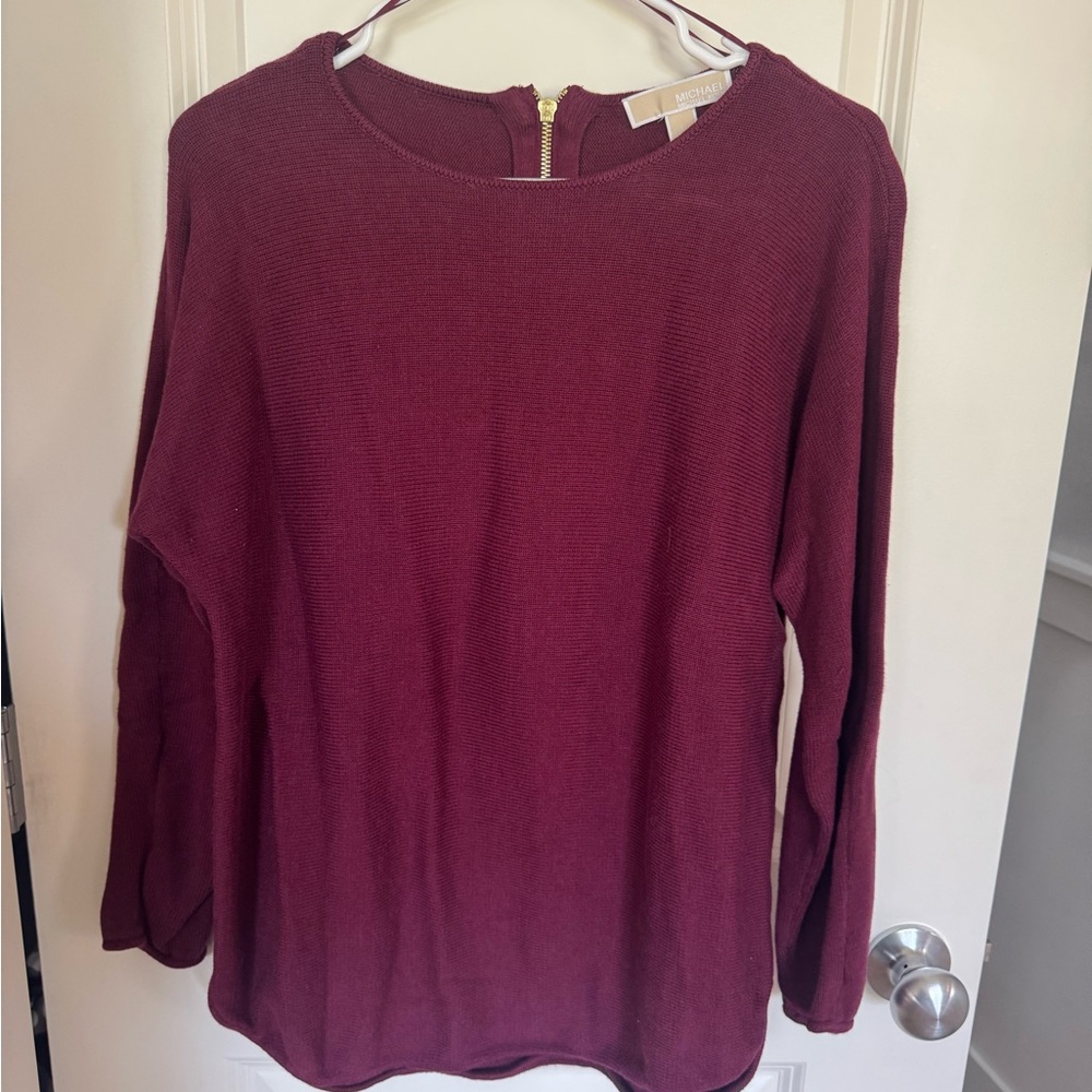Michael Kors Red Relaxed Long Sleeve Hoodie